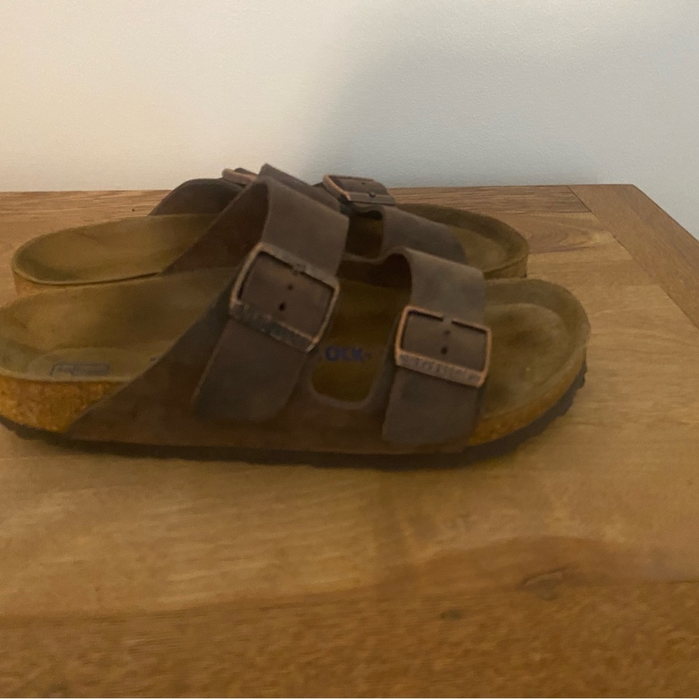Birkenstock Dark Brown Leather Sandals